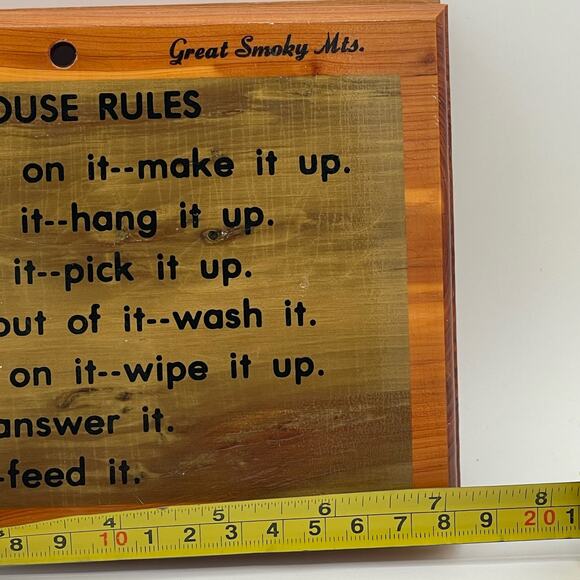 Great Smoky Mtns Wood Plaques Set of 2 Rustic Wording Souvenirs Wall Hanging - Picture 5 of 7